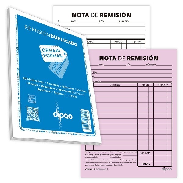 BLOCK REMISION ESQUELA DUPLICADO 40H. DIPAO